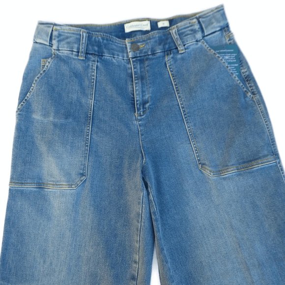 NEW Vintage Y2K Retro Denim Stretch Jeans High Rise Elastic Waist Extenders 10